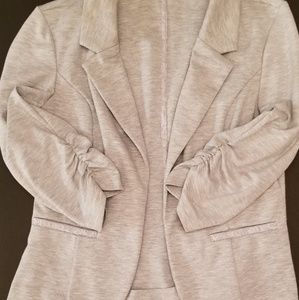 Candie's brand light heather gray fitted blazer